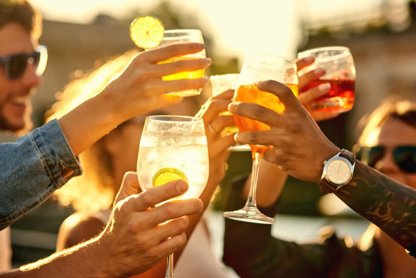 Happy People Drinking